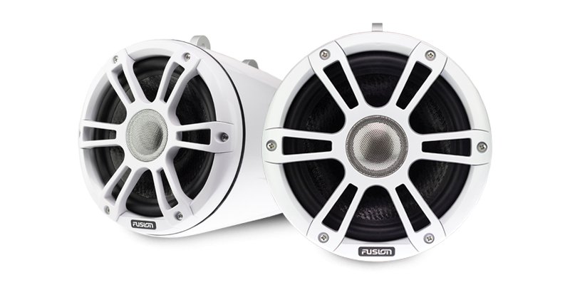 Båthøyttaler FUSION Signature 3 77 280W CRGBW hvite Marine Waketower høyttaler 0100243901